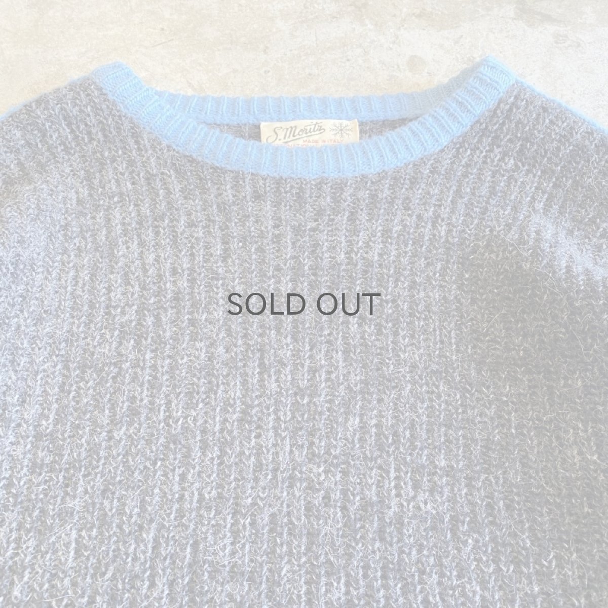 画像4: OLD SHOULDER LINE COLOR KNIT SWEATER / Ladies L / MADE IN ITALY (4)