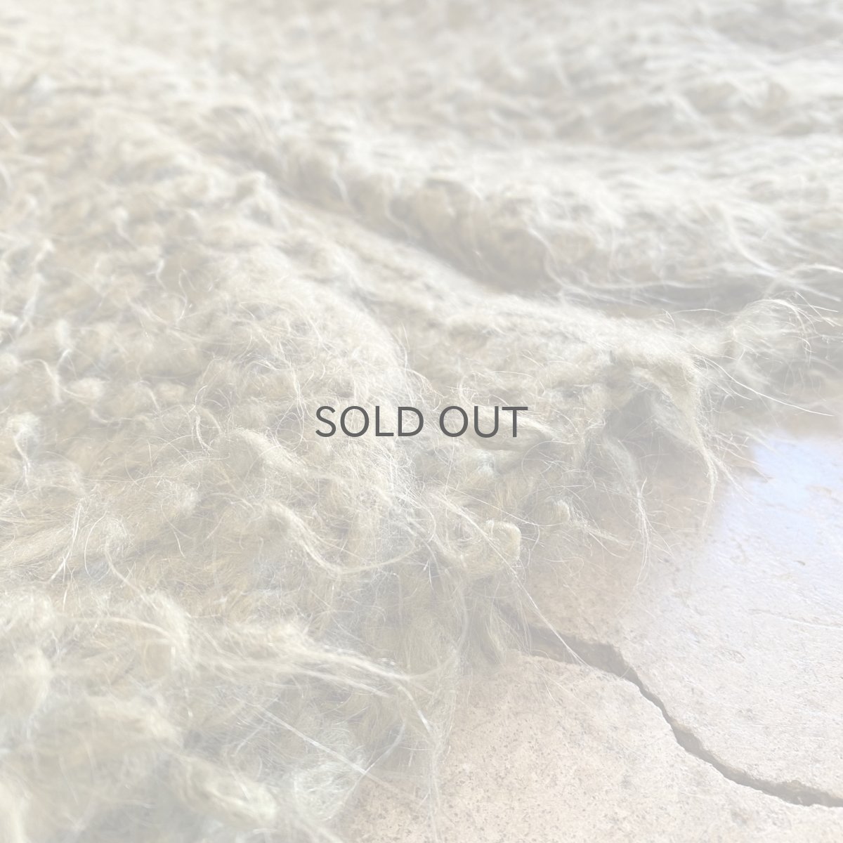 画像11: KHAKI COLOR LOOP DESIGN OVER KNIT CARDIGAN / Ladies L (11)