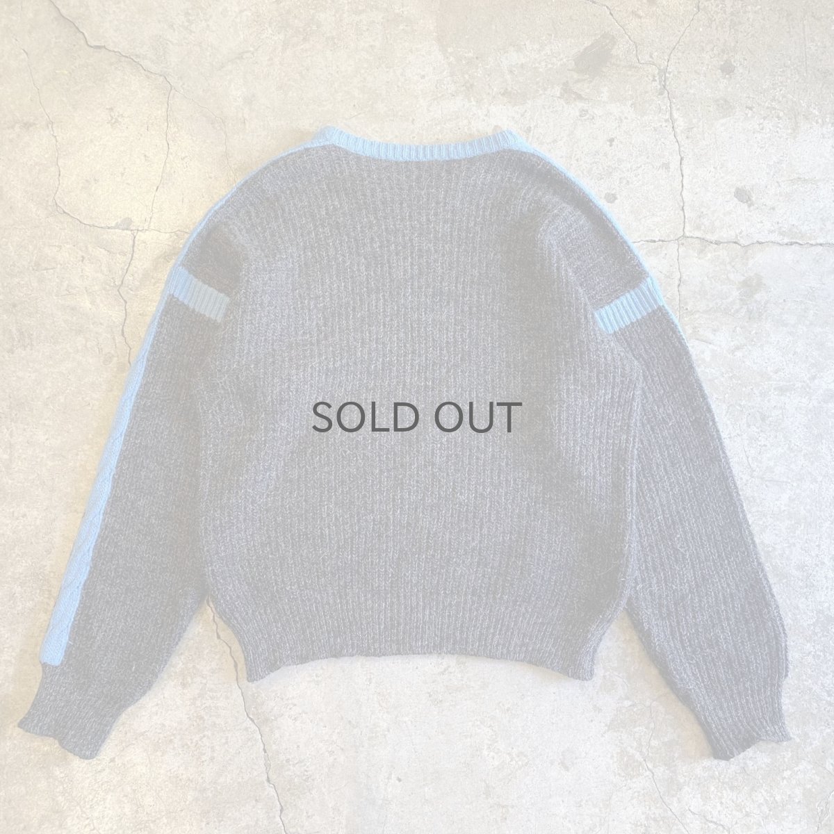 画像2: OLD SHOULDER LINE COLOR KNIT SWEATER / Ladies L / MADE IN ITALY (2)