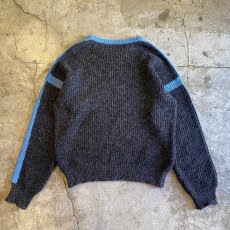 画像2: OLD SHOULDER LINE COLOR KNIT SWEATER / Ladies L / MADE IN ITALY (2)