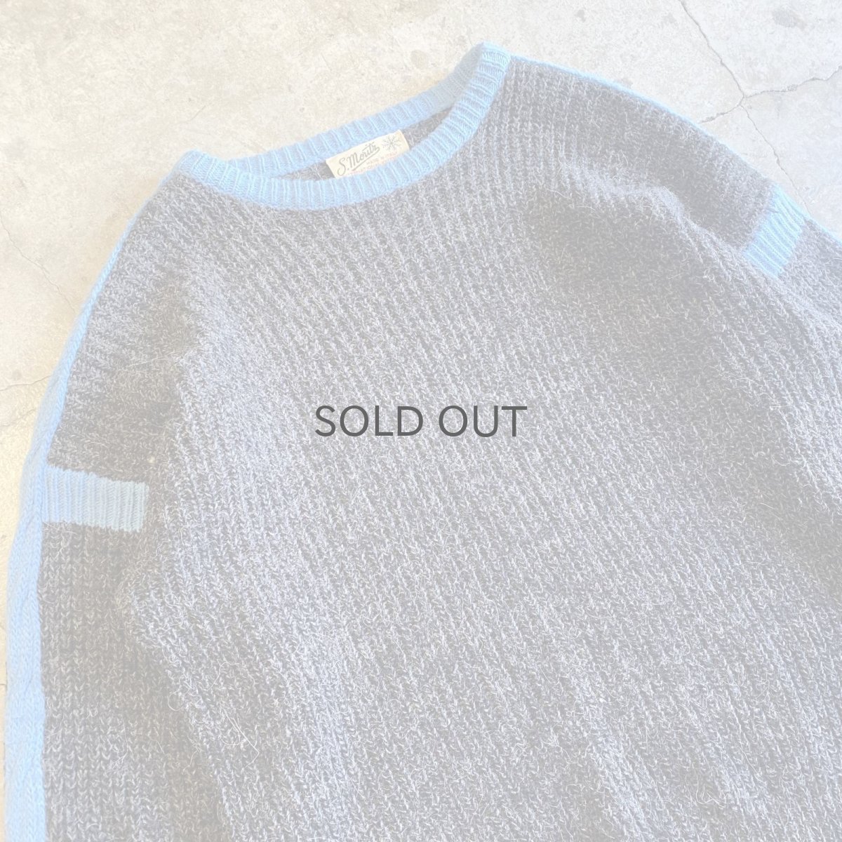 画像3: OLD SHOULDER LINE COLOR KNIT SWEATER / Ladies L / MADE IN ITALY (3)