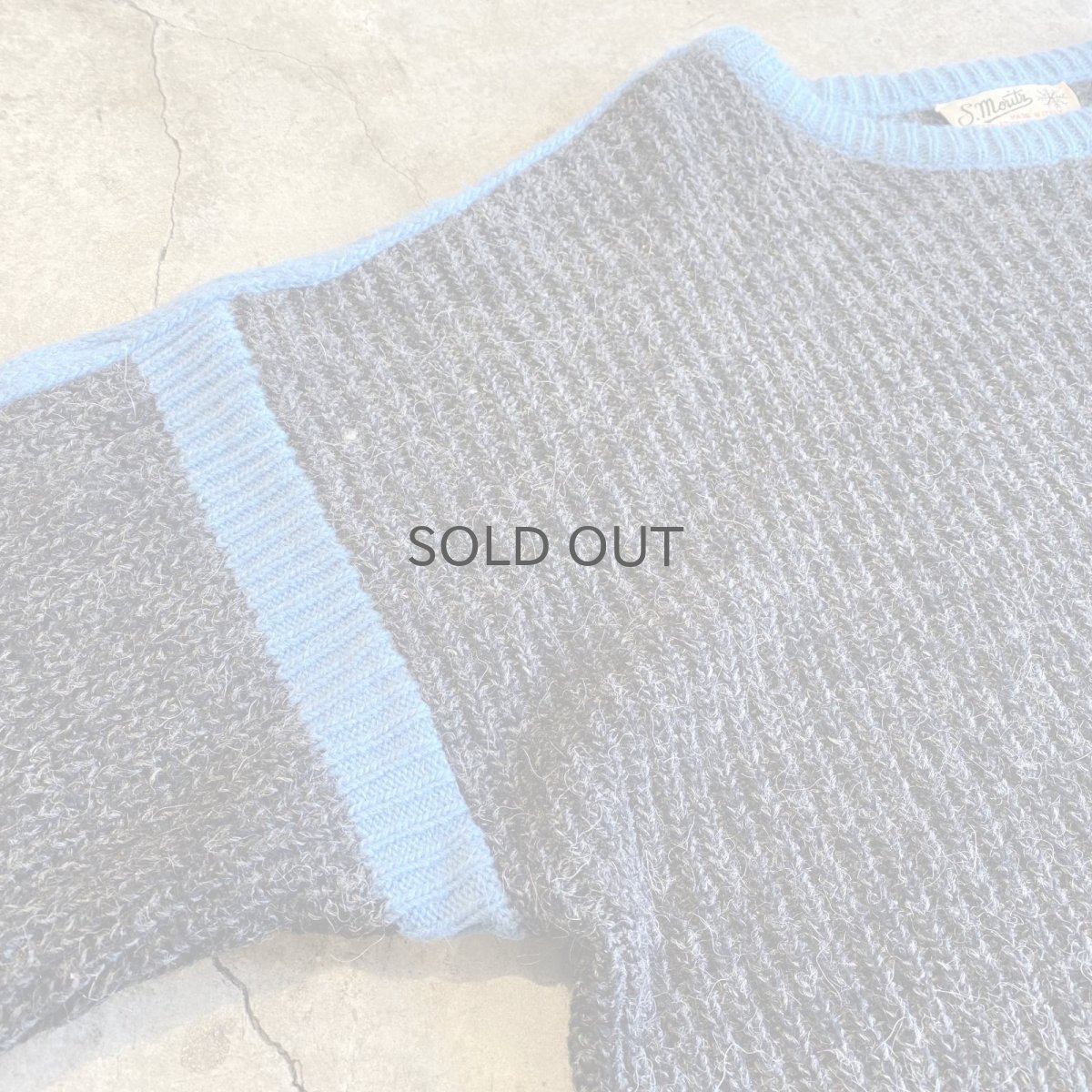 画像6: OLD SHOULDER LINE COLOR KNIT SWEATER / Ladies L / MADE IN ITALY (6)