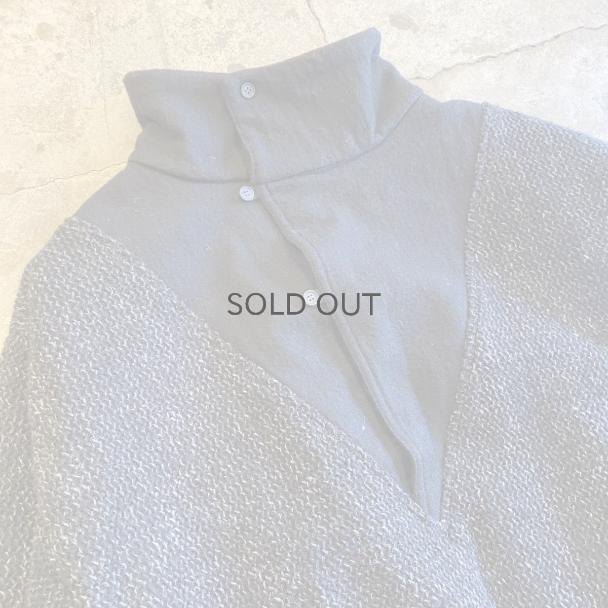 画像3: TWEED DESIGN STAND COLLAR HALF BUTTON ANORAK / Ladies L (3)