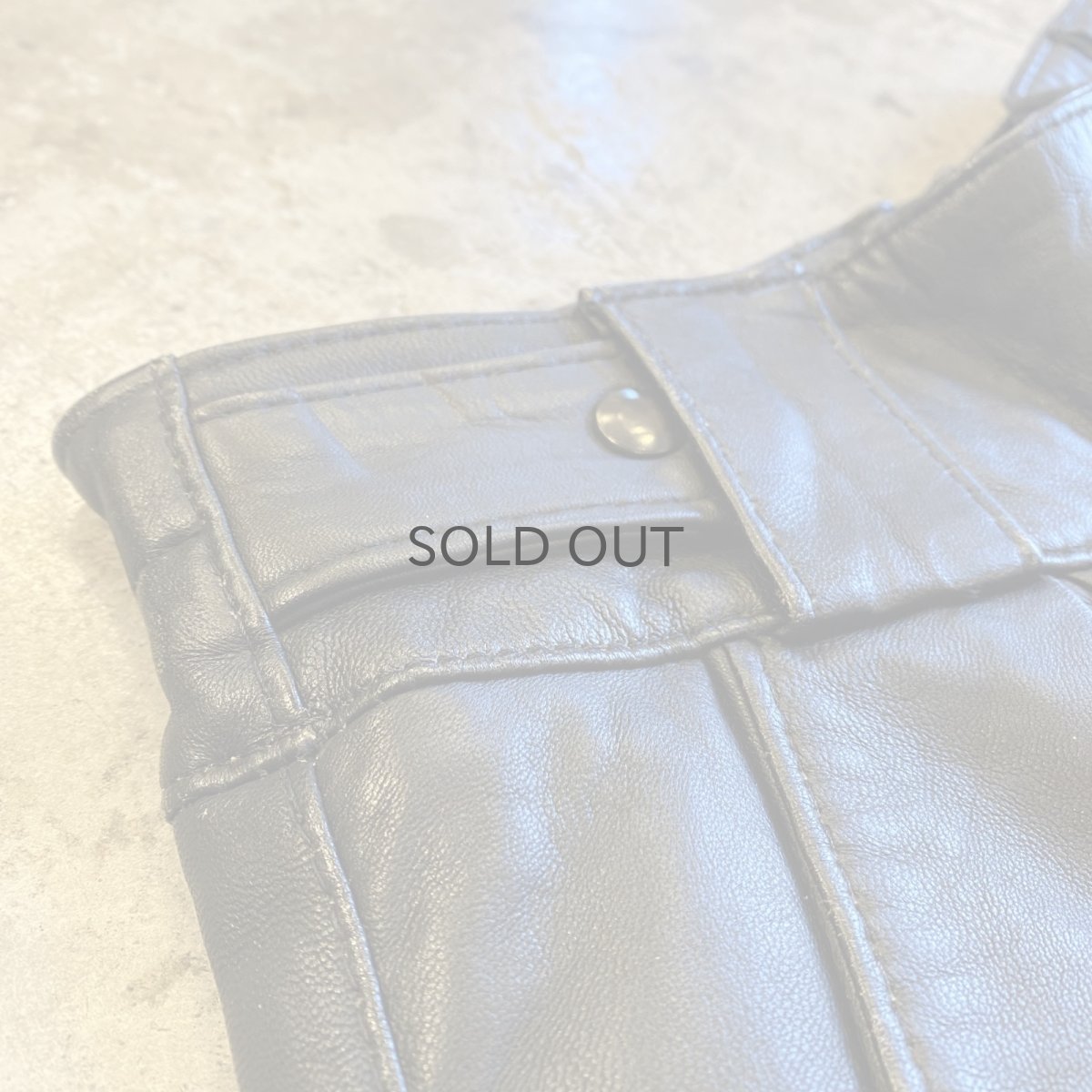 画像8: 80's LEATHER BLACK COLOR SIDE LACE UP WAIST DESIGN PANTS / W25~W28 (8)