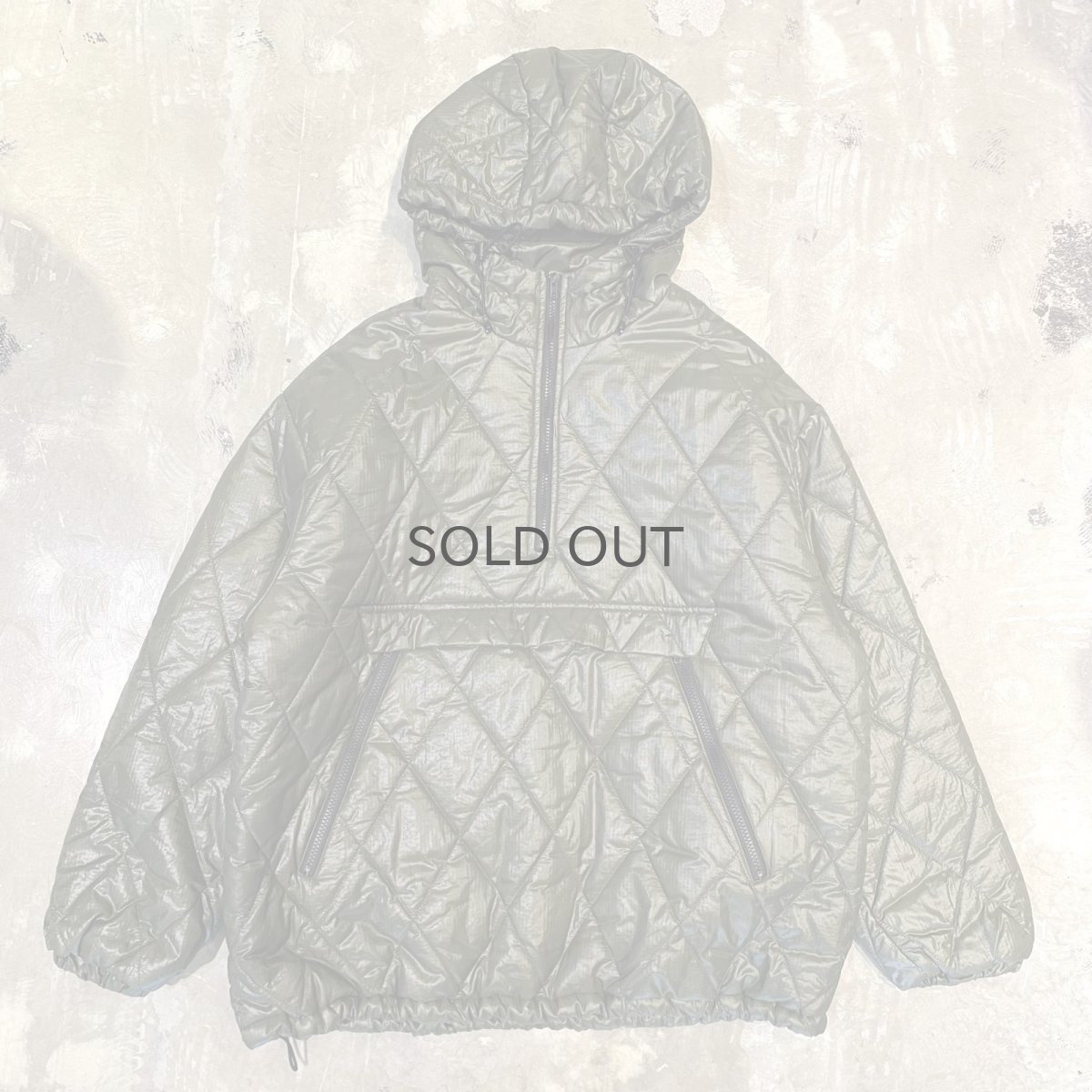 画像1: 【WONDERGROUND】NYLON QUILTING ANORAK PARKA / GREEN / OS (1)