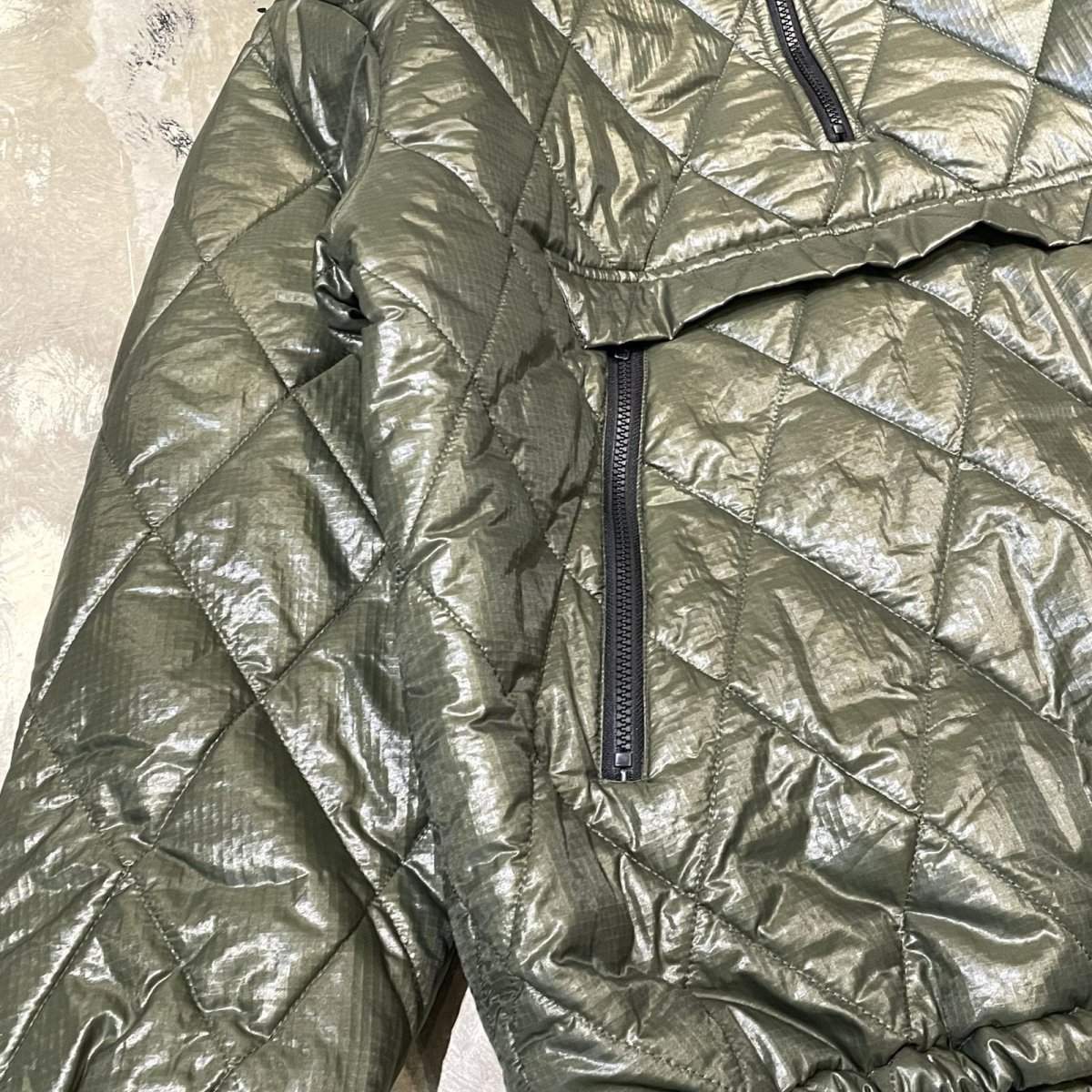 画像5: 【WONDERGROUND】NYLON QUILTING ANORAK PARKA / GREEN / OS (5)