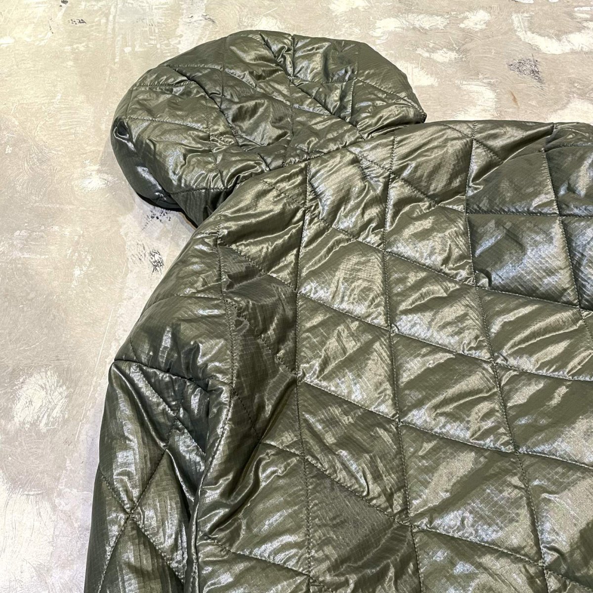 画像9: 【WONDERGROUND】NYLON QUILTING ANORAK PARKA / GREEN / OS (9)