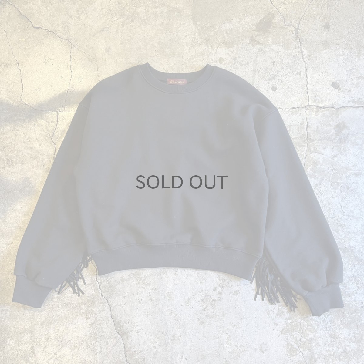 画像2: 【Wiz&Witch】"WANDERER" FRINGE SWEAT / OS / BLACK (2)