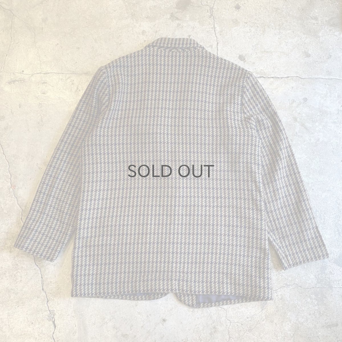 画像2: CHECK ALL OVER PATTERN DESIGN TAILORED JACKET / Ladies L (2)