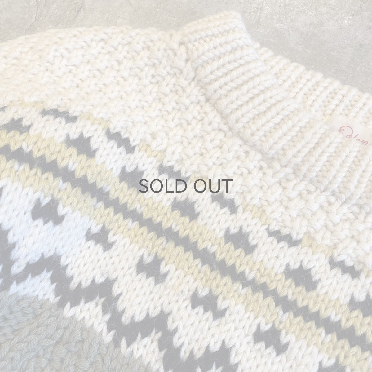 画像5: POINT PATTERN DESIGN PURE WOOL ALAN KNIT SWEATER / Ladies L (5)