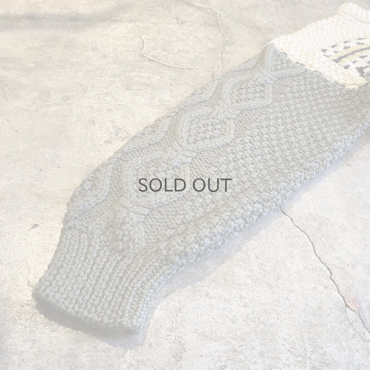 画像7: POINT PATTERN DESIGN PURE WOOL ALAN KNIT SWEATER / Ladies L (7)