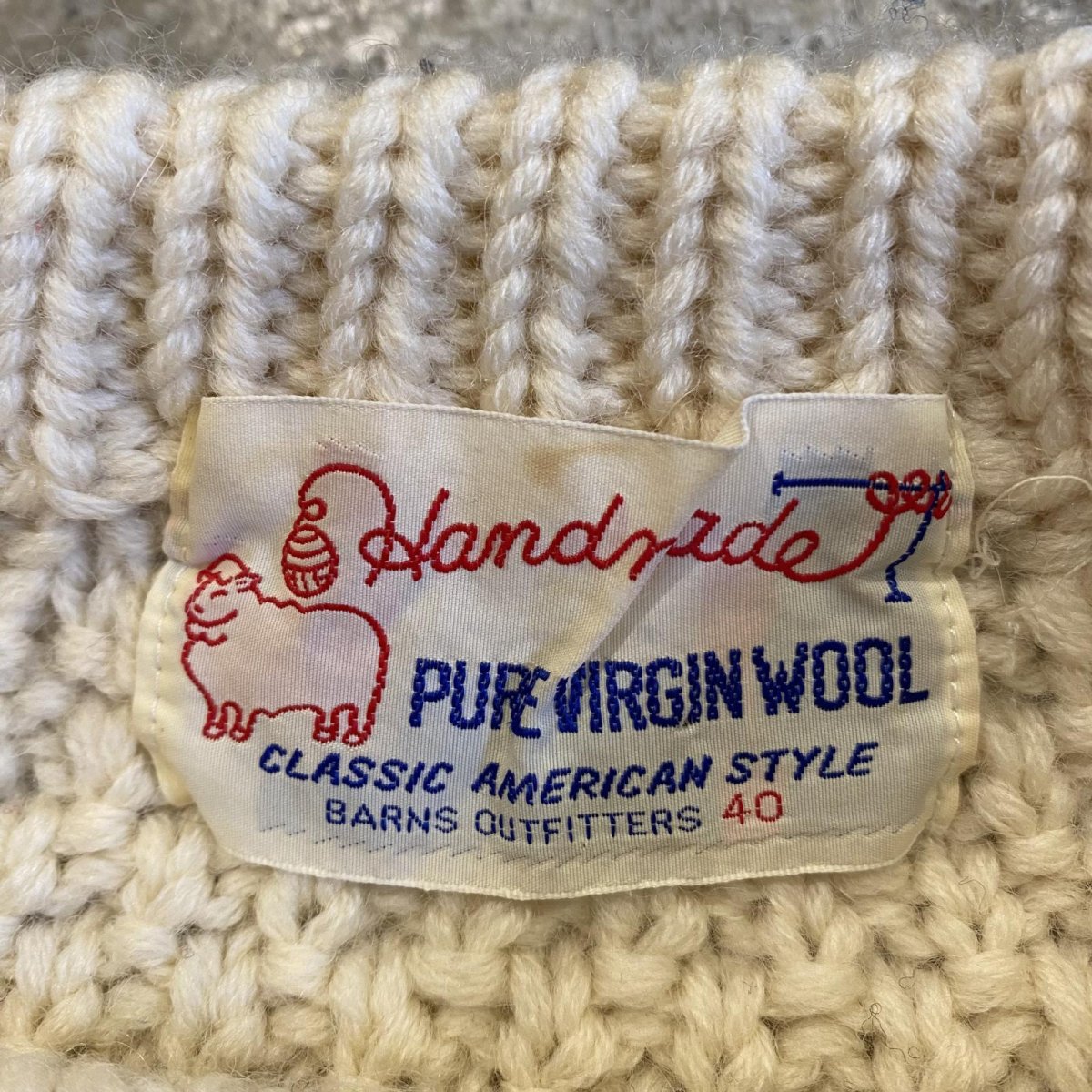 画像12: POINT PATTERN DESIGN PURE WOOL ALAN KNIT SWEATER / Ladies L (12)