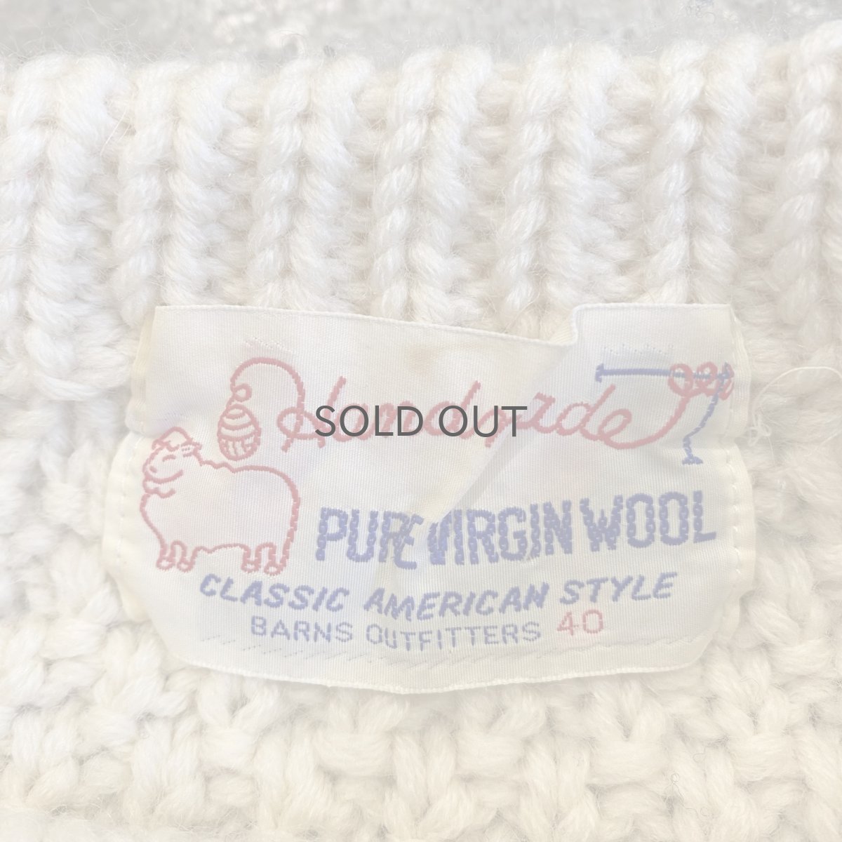 画像12: POINT PATTERN DESIGN PURE WOOL ALAN KNIT SWEATER / Ladies L (12)