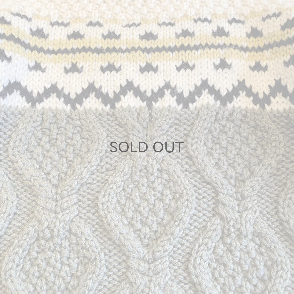 画像6: POINT PATTERN DESIGN PURE WOOL ALAN KNIT SWEATER / Ladies L (6)