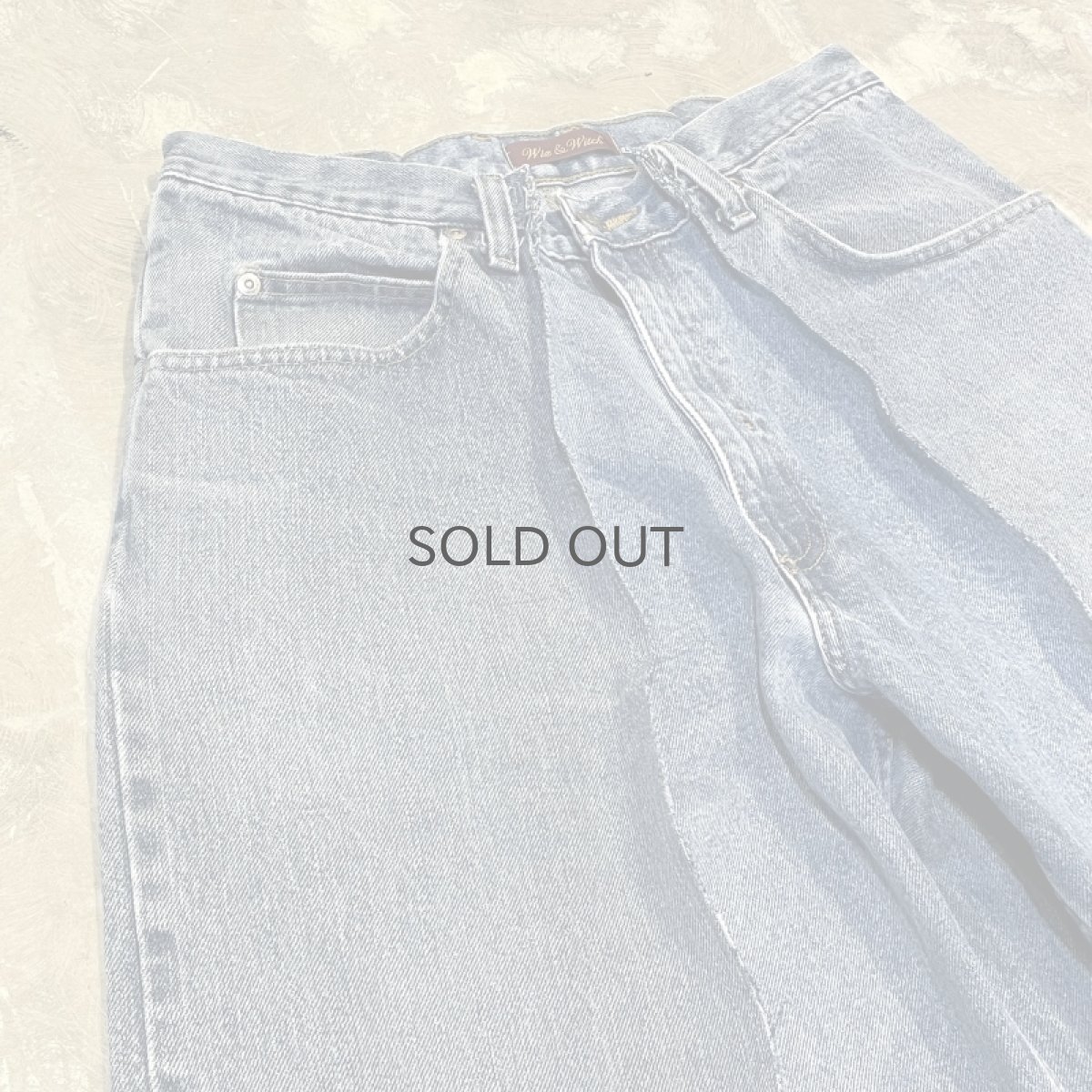 画像3: 【Wiz&Witch】"UNITED" TWINS WIDE DENIM PANTS / W31 (3)