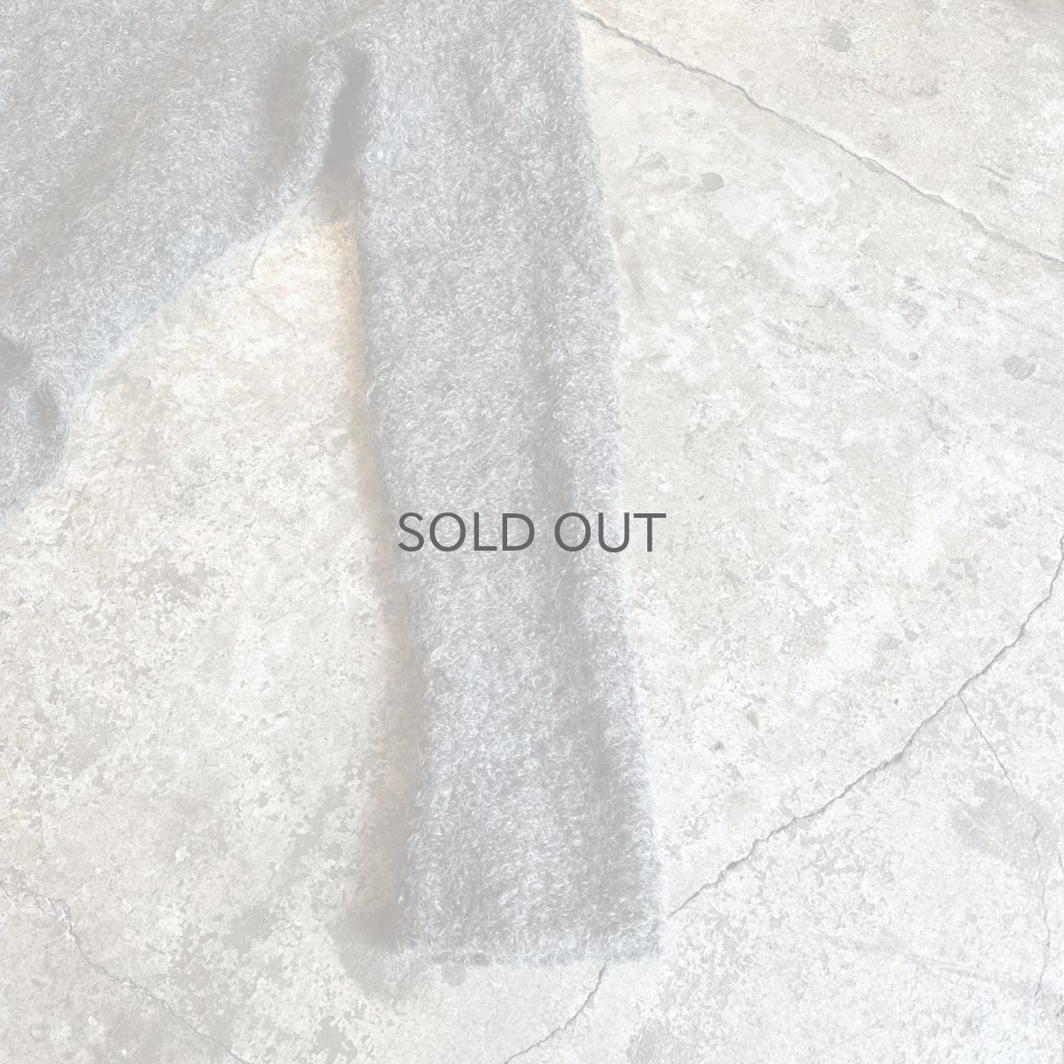 画像6: GREY COLOR LOOP WOOL DESIGN KNIT L/S TOPS / Ladies L (6)