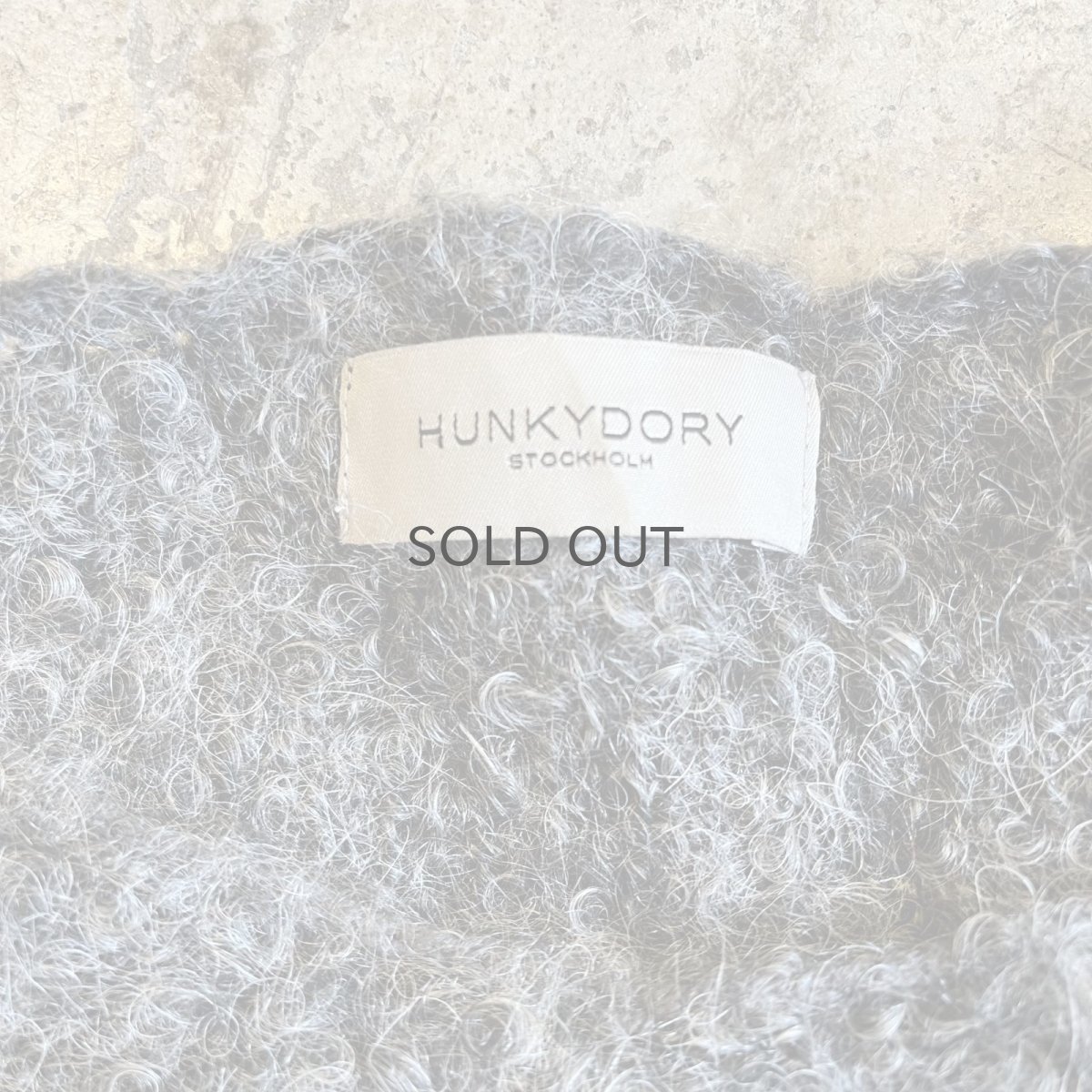 画像10: GREY COLOR LOOP WOOL DESIGN KNIT L/S TOPS / Ladies L (10)