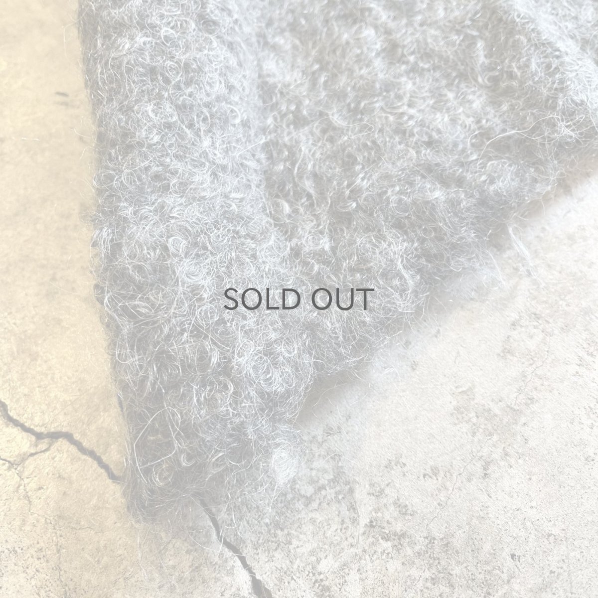 画像3: GREY COLOR LOOP WOOL DESIGN KNIT L/S TOPS / Ladies L (3)