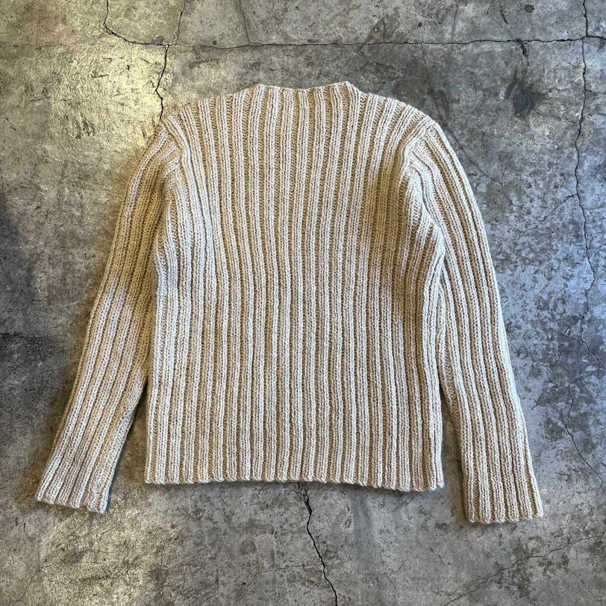 画像2: 【POLO RALPH LAUREN】BEIGE COLOR JERSEY DESIGN KNIT SWEATER / Ladies L(XL) (2)