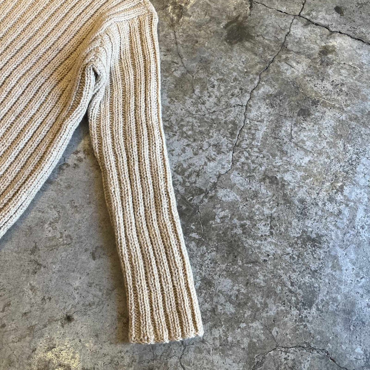 画像7: 【POLO RALPH LAUREN】BEIGE COLOR JERSEY DESIGN KNIT SWEATER / Ladies L(XL) (7)