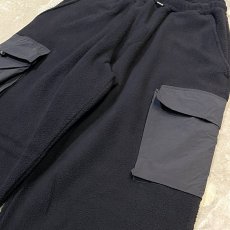 画像4: 【WONDERGROUND】FLEECE×NYLON CARGO STYLE WIDE PANTS / OS (4)