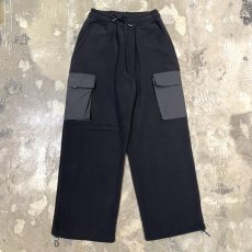 画像1: 【WONDERGROUND】FLEECE×NYLON CARGO STYLE WIDE PANTS / OS (1)