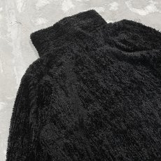 画像9: BLACK COLOR HI-NECK SHAGGY L/S TOPS / Mens M (9)