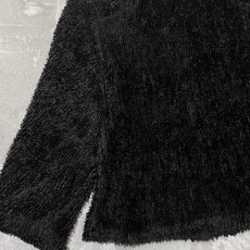 画像5: BLACK COLOR HI-NECK SHAGGY L/S TOPS / Mens M (5)