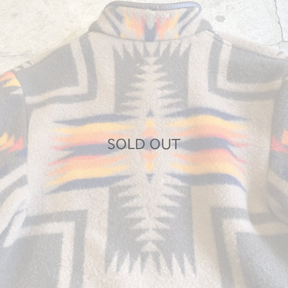 画像9: NATIVE PATTERN STAND COLLAR DESIGN SHORT DESIGN JACKET / Ladies M  (9)