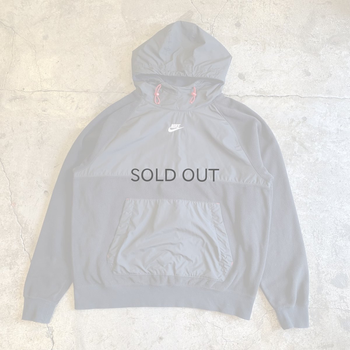 画像1: 【NIKE】FLEECE×NYLON DOCKING DESIGN L/S HOODIE / Ladies XL(L)  (1)