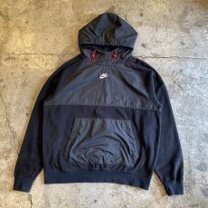 画像1: 【NIKE】FLEECE×NYLON DOCKING DESIGN L/S HOODIE / Ladies XL(L)  (1)