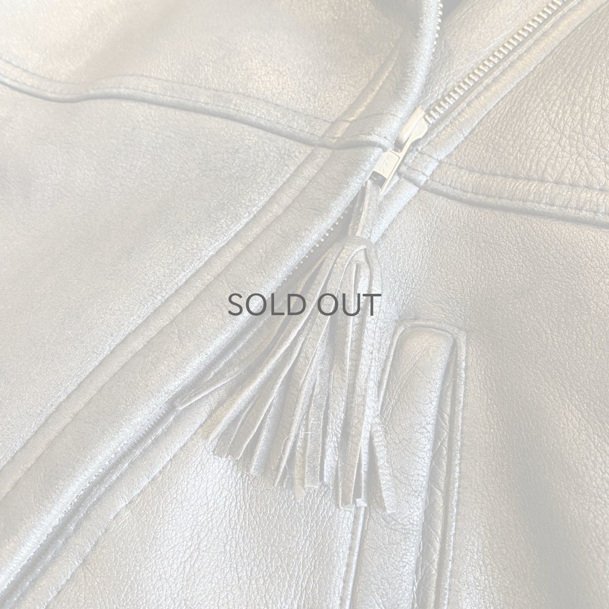 画像5: REAL LEATHER FAUX MOUTON DESIGN ZIP UP JACKET / Ladies S~M (5)