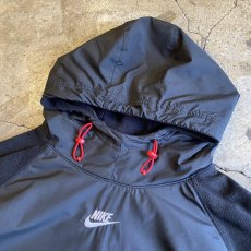 画像5: 【NIKE】FLEECE×NYLON DOCKING DESIGN L/S HOODIE / Ladies XL(L)  (5)