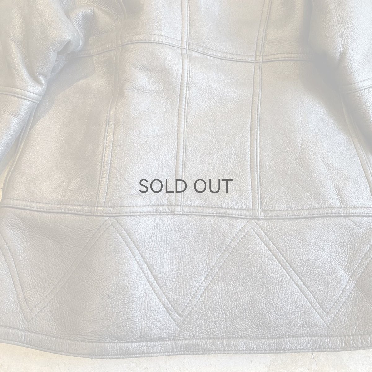 画像10: REAL LEATHER FAUX MOUTON DESIGN ZIP UP JACKET / Ladies S~M (10)