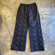 画像1: 【WONDERGROUND】DIAMOND STITCH DRAW CORD QUILTING PANTS / BLACK / OS (1)