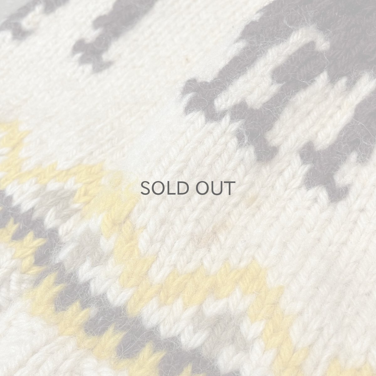 画像10: 60's~ ANIMAL GRAPHIC PATTERN ZIP UP WOOL KNIT JACKET / Mens L  (10)