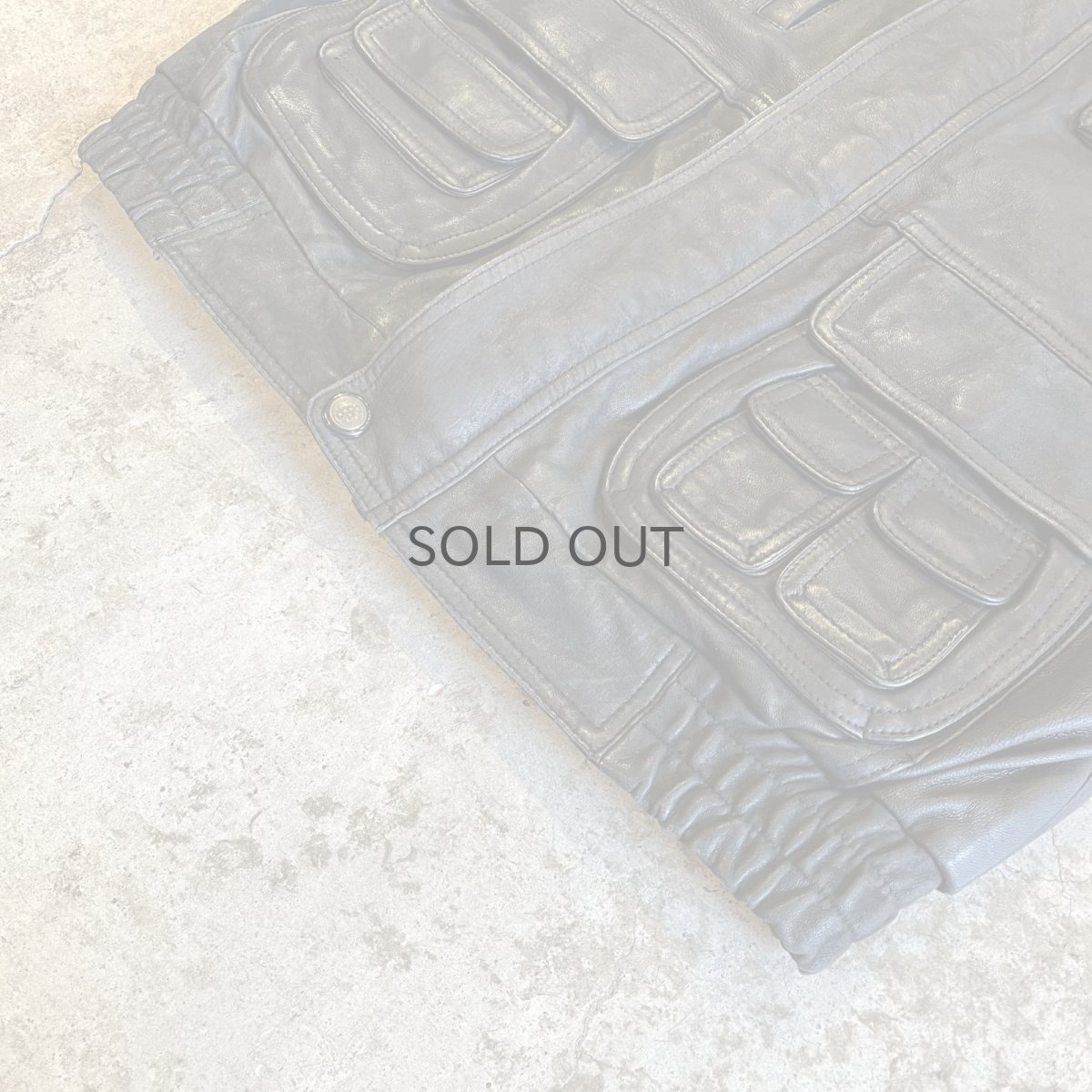 画像4: FRONT POCKET OVER DESIGN REAL LEATHER VEST / Ladies XL(52) (4)