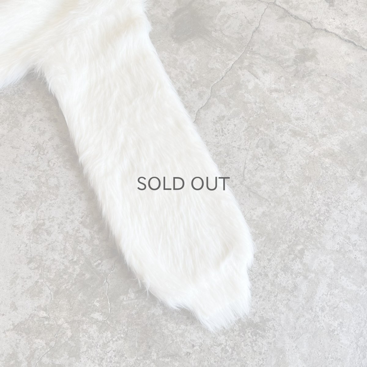 画像7: WHITE COLOR LONG SHAGGY V NECK DESIGN KNIT TOPS / Ladies M (7)