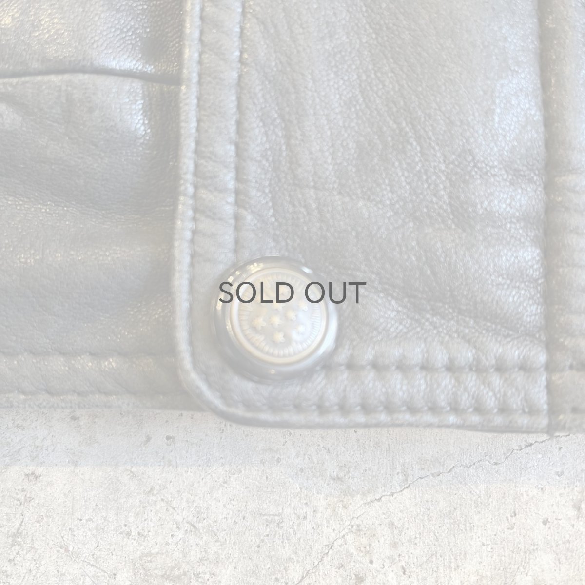 画像11: FRONT POCKET OVER DESIGN REAL LEATHER VEST / Ladies XL(52) (11)