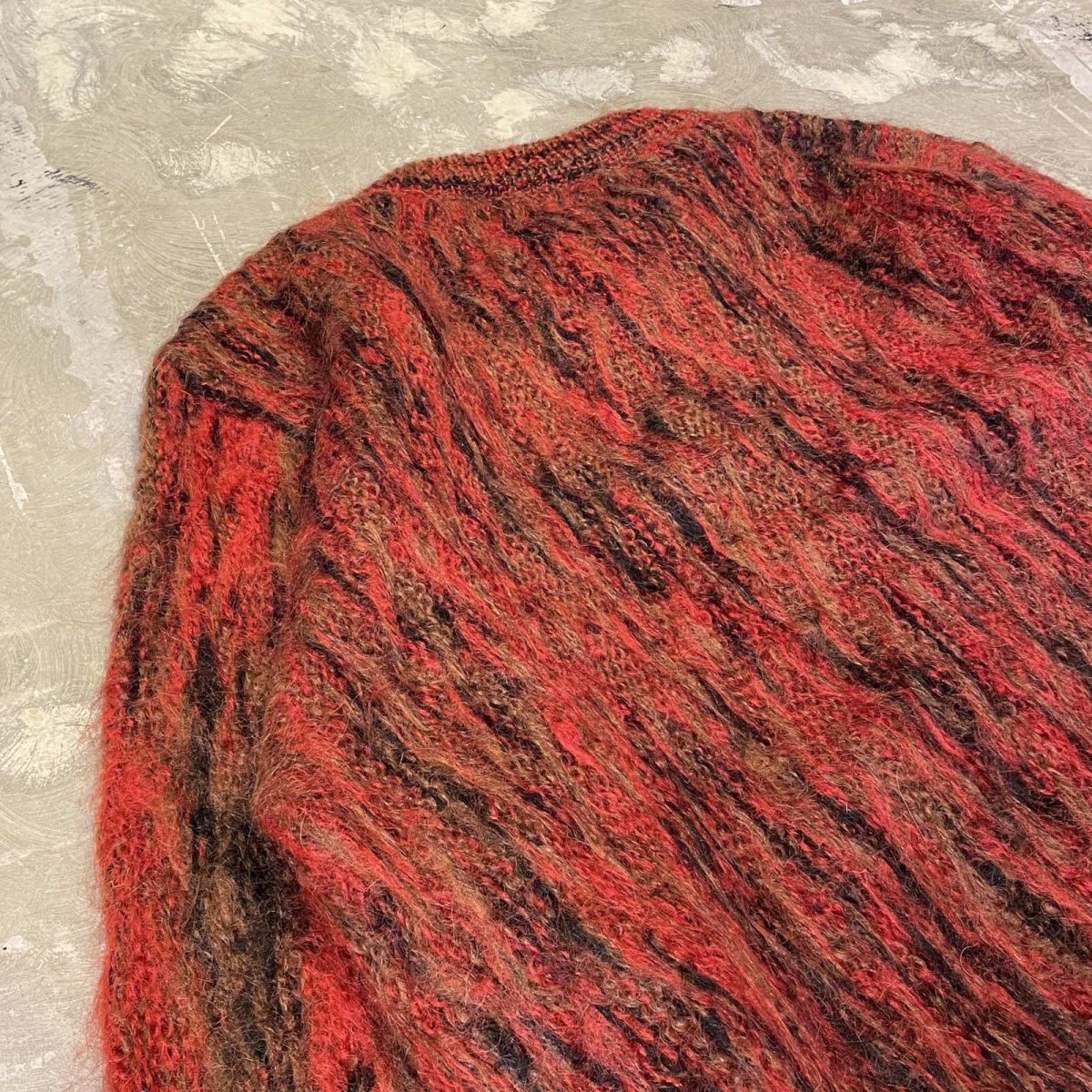 画像9: OLD FULL BUTTON MOHAIR KNIT CARDIGAN / Mens M (9)