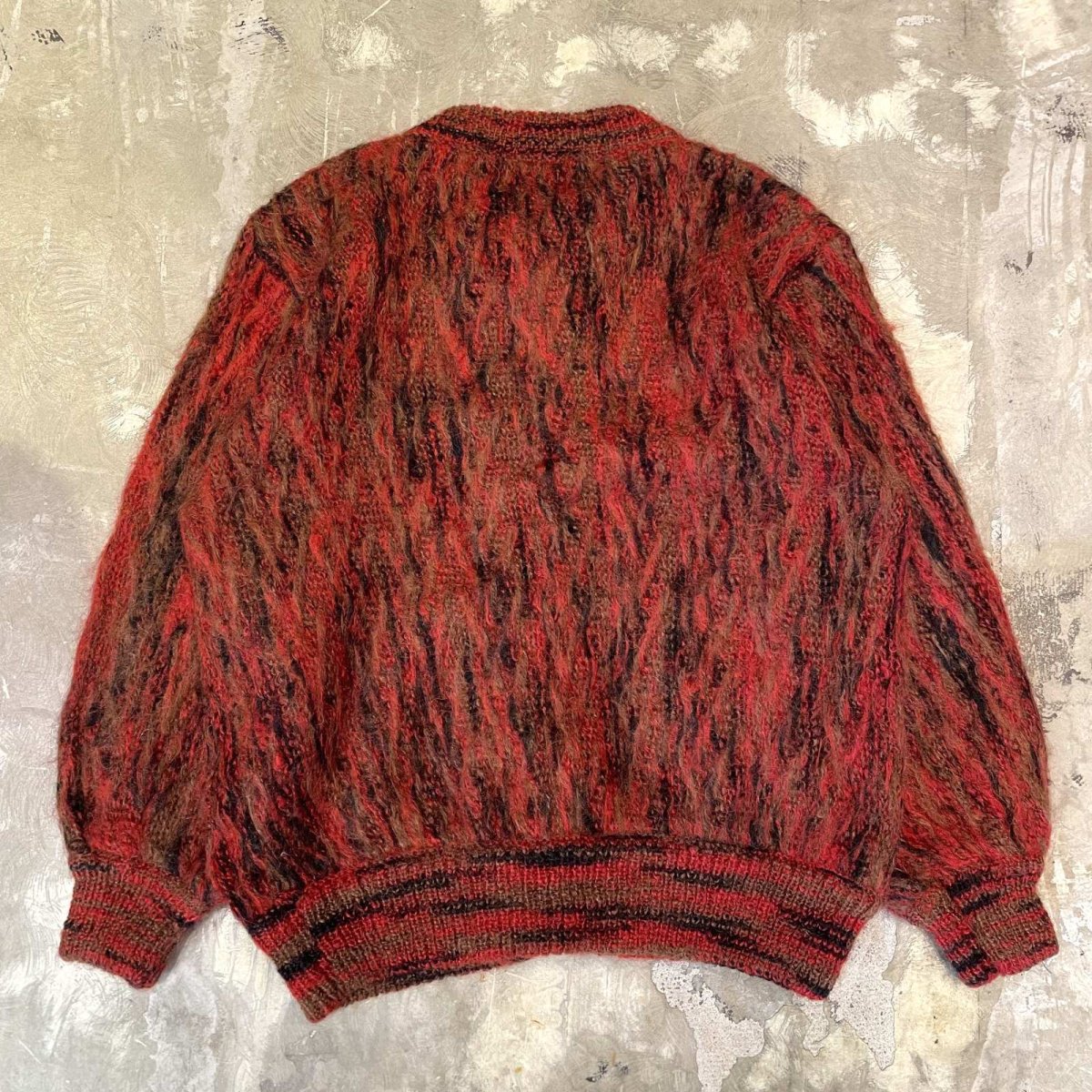 画像2: OLD FULL BUTTON MOHAIR KNIT CARDIGAN / Mens M (2)