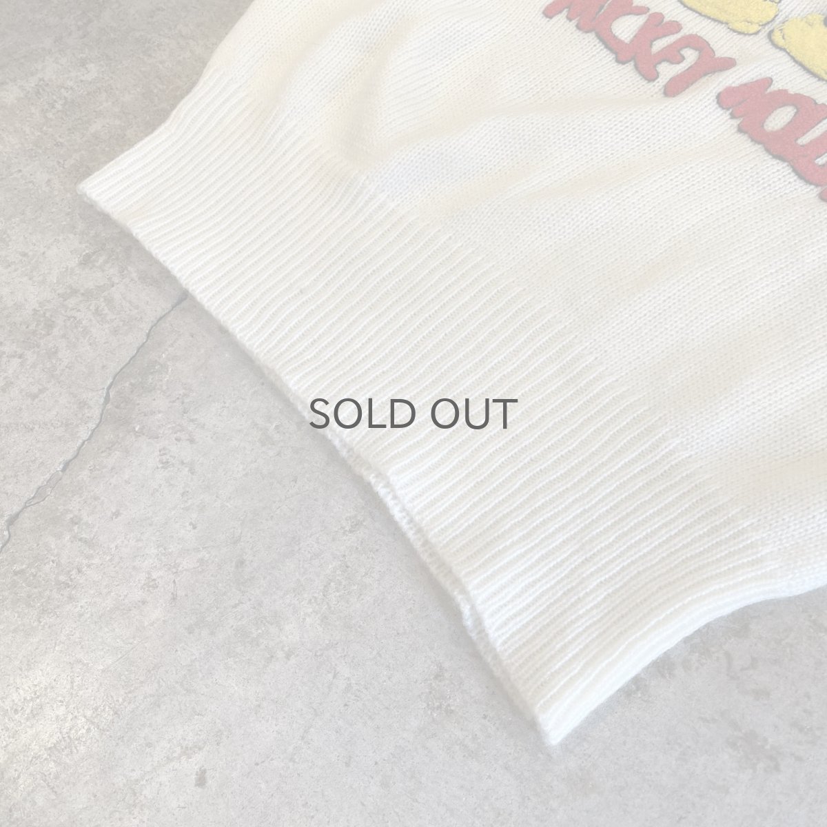 画像4: FRONT "MICKEY MOUSE" PATCH EMBROIDERY DESIGN SWEATER / Ladies XL (4)