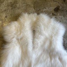 画像6: WHITE COLOR REAL SELP FOX FUR DESIGN VEST / Ladies M (6)