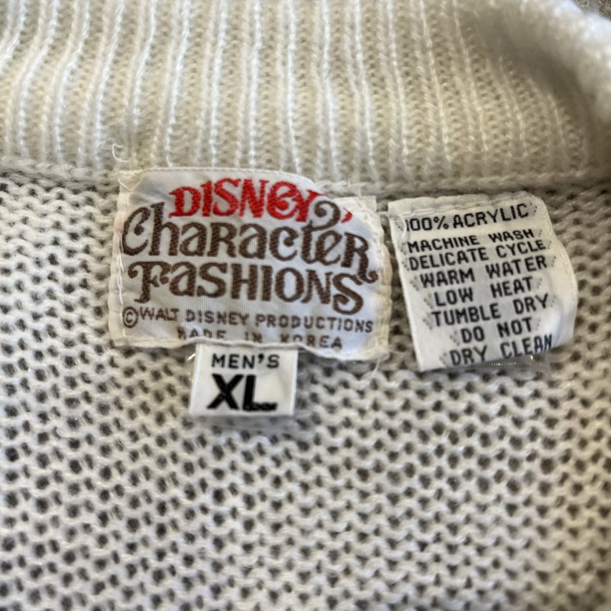 画像12: FRONT "MICKEY MOUSE" PATCH EMBROIDERY DESIGN SWEATER / Ladies XL (12)