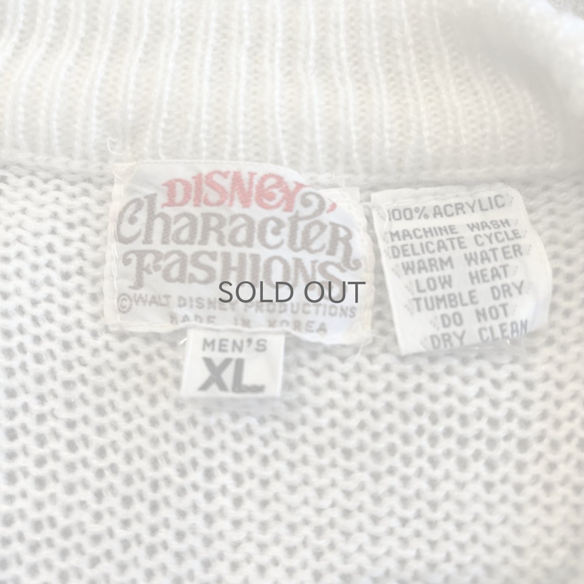 画像12: FRONT "MICKEY MOUSE" PATCH EMBROIDERY DESIGN SWEATER / Ladies XL (12)