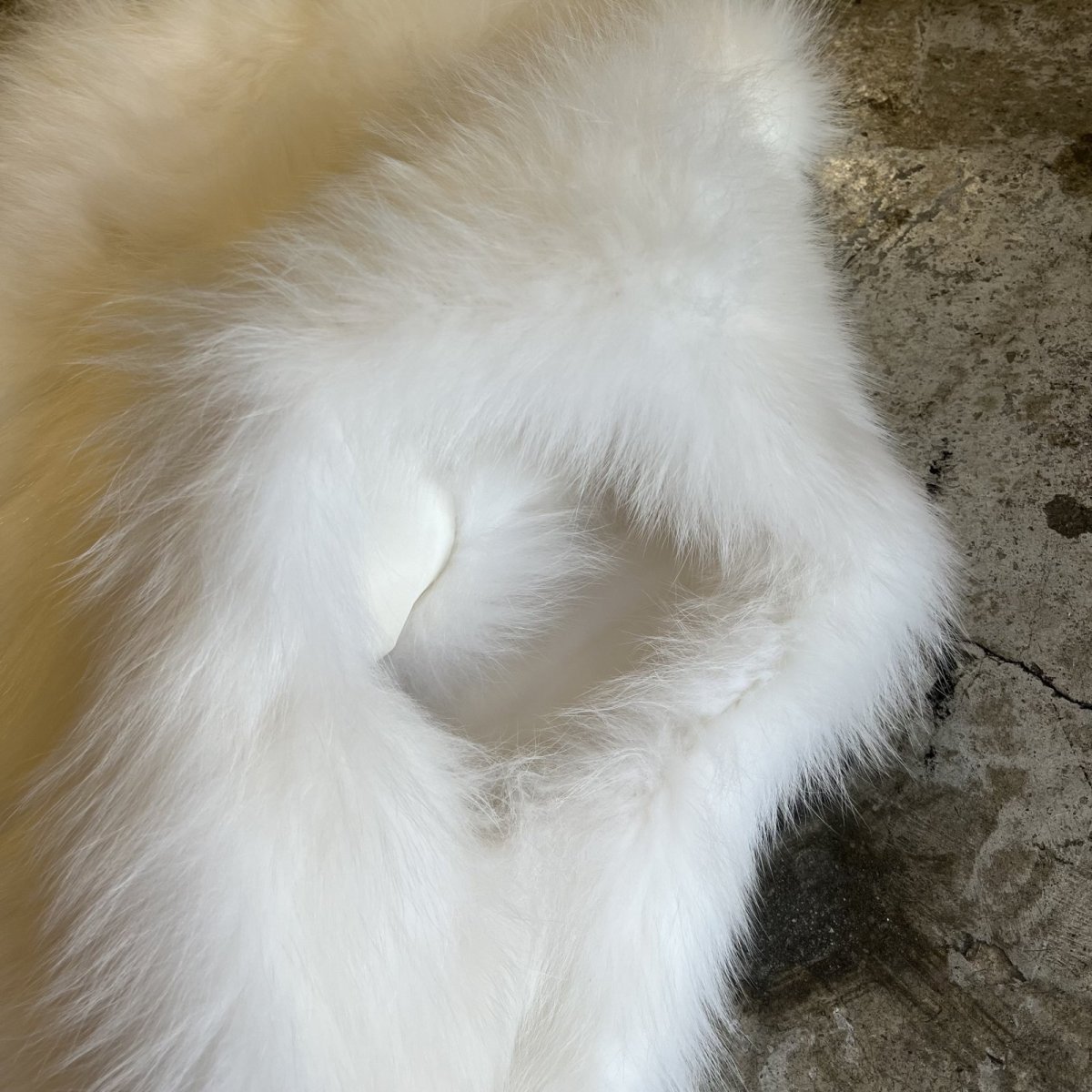 画像7: WHITE COLOR REAL SELP FOX FUR DESIGN VEST / Ladies M (7)