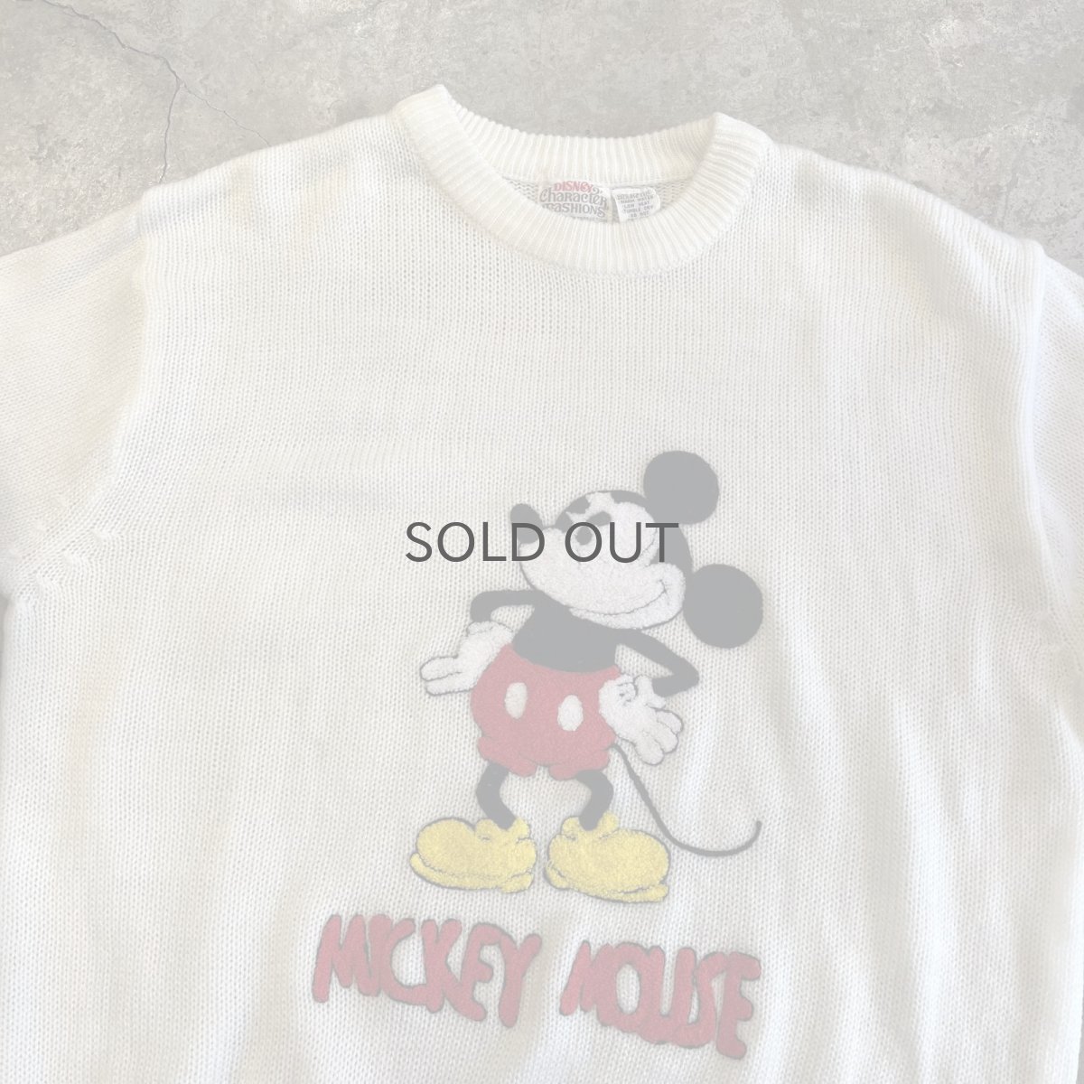画像7: FRONT "MICKEY MOUSE" PATCH EMBROIDERY DESIGN SWEATER / Ladies XL (7)