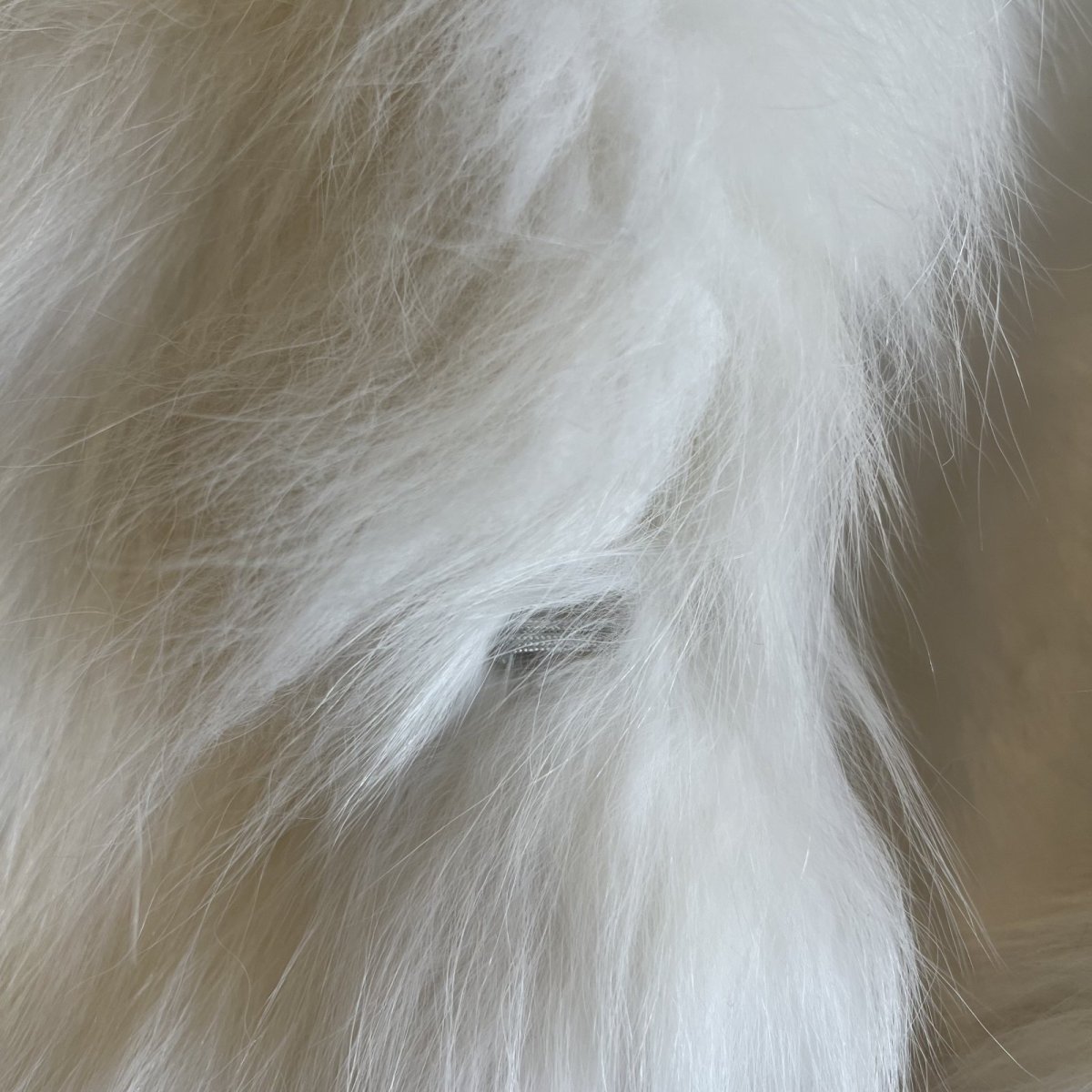 画像9: WHITE COLOR REAL SELP FOX FUR DESIGN VEST / Ladies M (9)