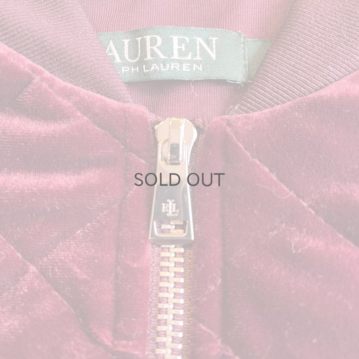 画像9: 【RALPH LAUREN】ALL OVER DIAMOND PATTERN COLOR VELVET ZIP UP JACKET / Ladies M  (9)