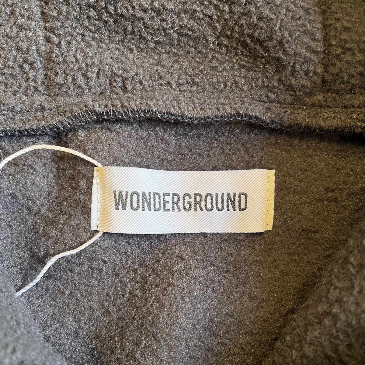 画像14: 【WONDERGROUND】NYLON ELBOW PATCH FLEECE SHORT ZIP ANORAK HOODIE / BLACK / OS (14)